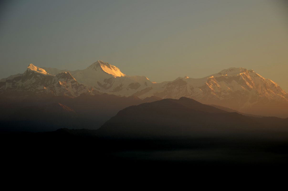 Pokhara Sarangkot Sunrise 04 Annapurna IV and II and Lamjung Kailas 